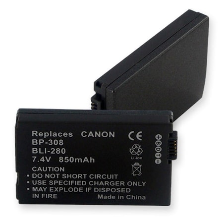 7.4V Canon BP-308 Li-ion 850 MAh Battery - 6.29 Watt